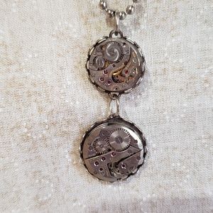 Clockworks necklace - handmade